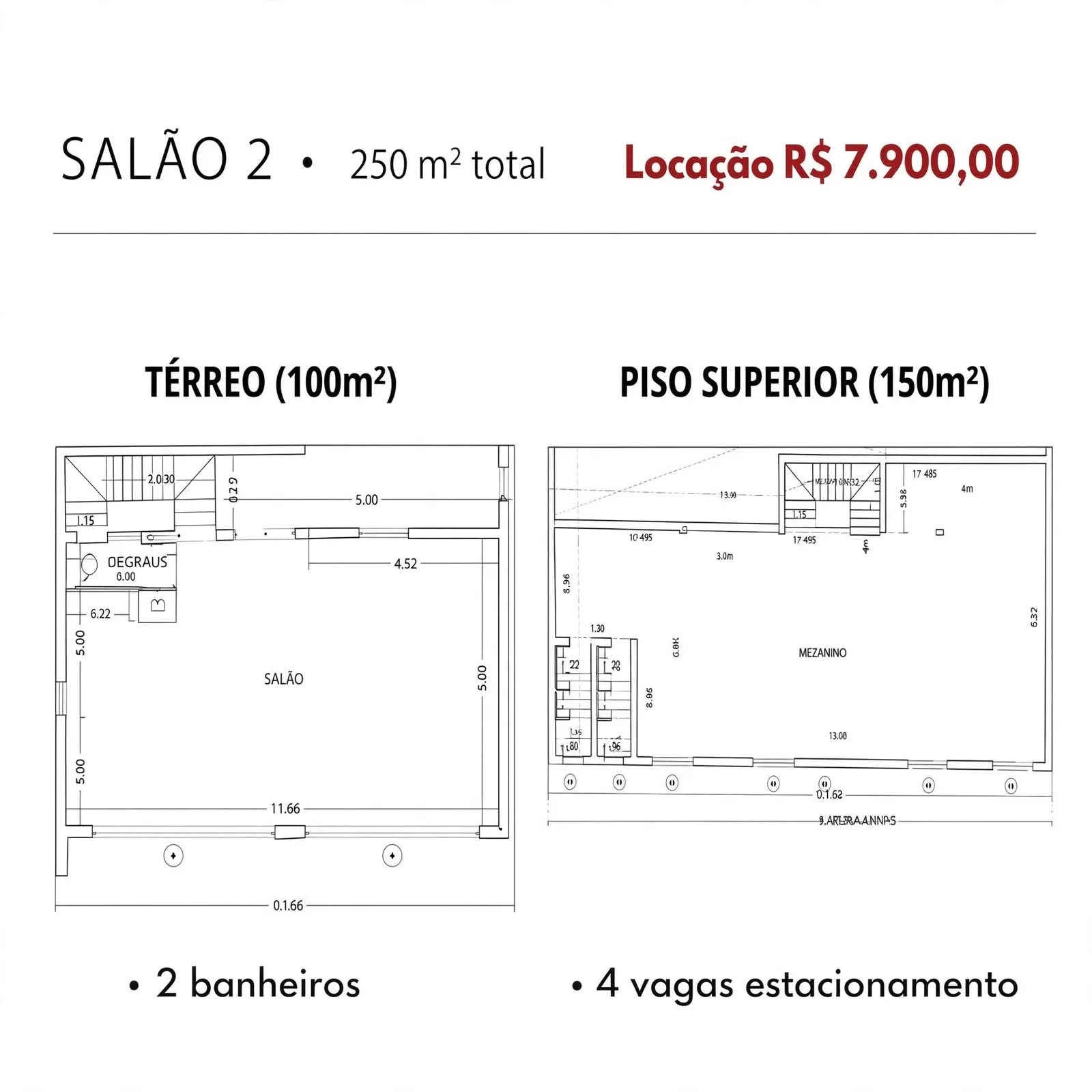 Planta baixa do(a) salão comercial padrão neutro em Jardim do Estádio, Itu - SP